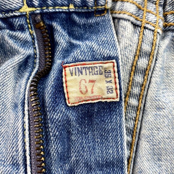 Polo Ralph Lauren Vintage 67 Jeans Mens 35x31* Light Baggy 90's Distressed Denim - Picture 11 of 16